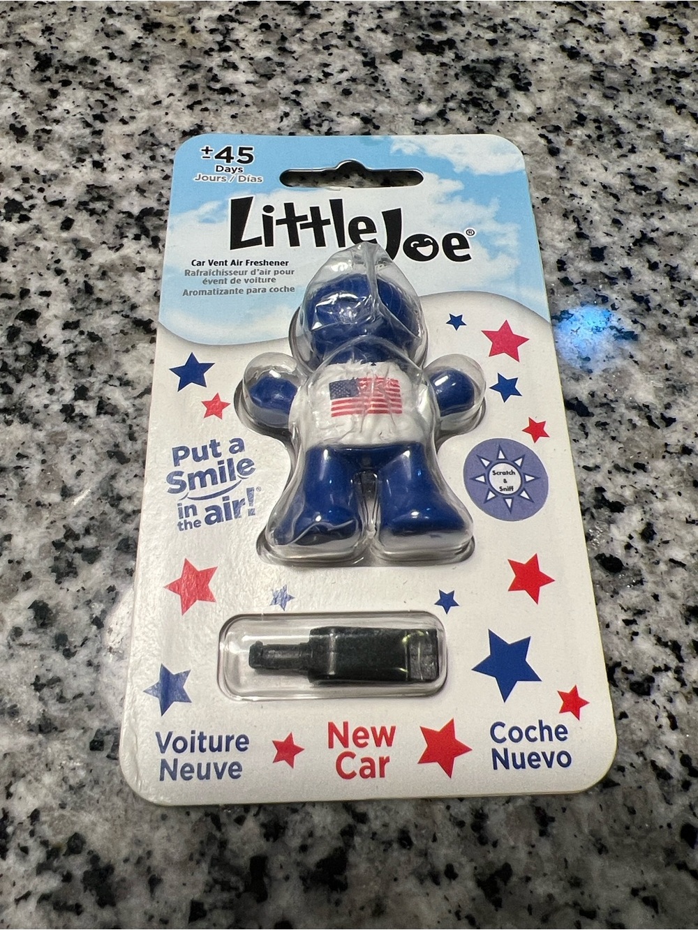 Little Joe American Flag Car Vent Air Freshener - Blue & White